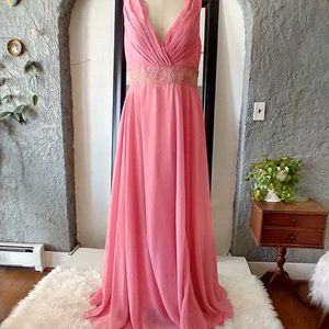 Elegant Rouge Embellished Gown